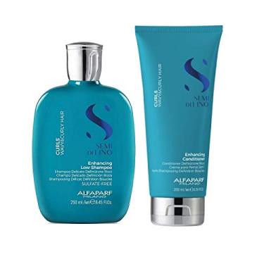 Imagem de Kit Shampoo e Condicionador Alfaparf Semi Di Lino Curls Pequeno