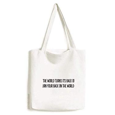 Imagem de Transforme suas costas para o mundo sacola de lona bolsa de compras casual bolsa de mão