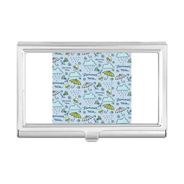 Imagem de Porta-cartão de visita com flor de chuva e cogumelo guarda-chuva