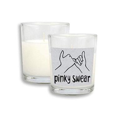 Imagem de Black Pinky Swear Velas brancas personalizadas Gesto Cera de incenso perfumada de vidro