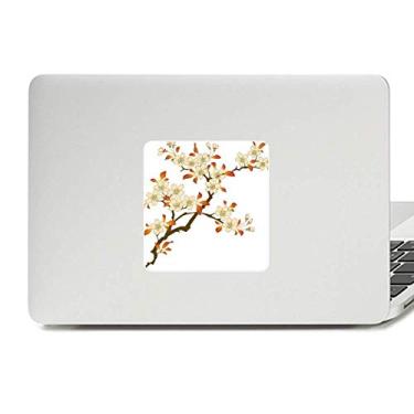 Imagem de Adesivo de vinil para laptop com estampa de folhas de flor, papel de parede