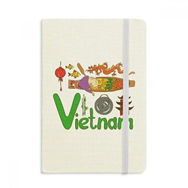 Imagem de Caderno de anotações com símbolo nacional do Vietnã com capa dura para diário clássico A5