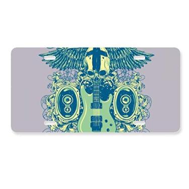 Imagem de DIYthinker Placa de licença de decoração de instrumentos musicais Jazz em aço inoxidável