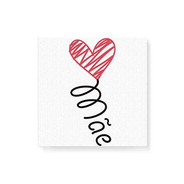 Imagem de Arte Maníacos Quadro Decorativo em Tela Canvas Mãe Coração - 30x30cm