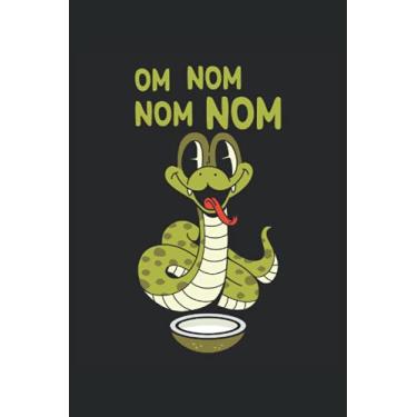 Imagem de Schlangen Notizbuch: Motiv Om nom nom nom Fressende Schlange