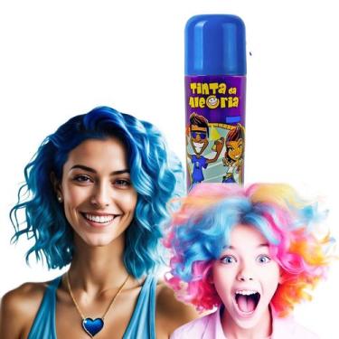 Imagem de Tinta para Cabelos Spray da Alegria 150 ml + Giz Colorido Tintura Temp