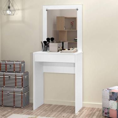 Imagem de Penteadeira com Espelho 1 Gaveta Sofia J&A Móveis Branco