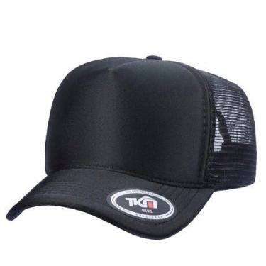 Imagem de Boné Trucker TKM c/ Tela Aba Curva Liso - TKN