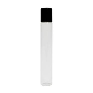 Imagem de 10 Unidades de Vidro Rollon Cilíndrico Transparente Tampa Preta 10ml -
