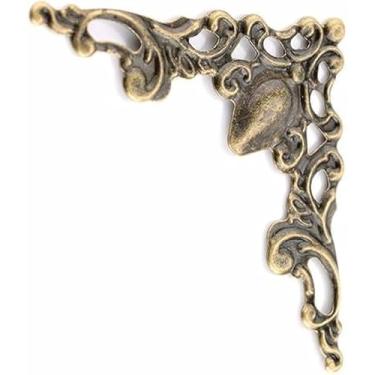 Imagem de 30 peças de metal protetor de canto de livro álbum de recortes decoração de canto capa decoração menus álbum canto capa protetora decorativa para caixa de joias de mesa presentes (antigo)