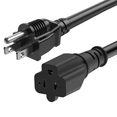 Imagem de ADCAUDX Cabo Adaptador De Tomada Doméstica 6 Pés, 12 Awg, 15 A Para 20 Lâminas T, Nema 5-15P 5-20R, 6-15R/20R, Extensão Macho A, Fêmea Alimentação Ca 125 V 250