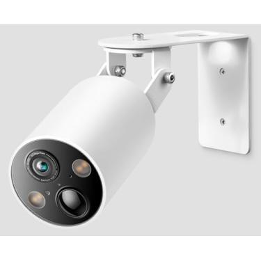 Imagem de Suporte de parede para câmera antirroubo compatível com Tapo MagCam (Tapo C425), suporte de montagem de câmera de segurança tapo de metal ajustável de 360° oferece melhor ângulo de visão, branco