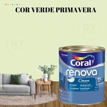 Imagem de Tinta Parede Verde Alecrim Acrílica Fosca Coral Renova 800ml, VERDE PR