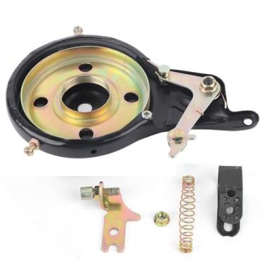 Imagem de Chiffonade Conjunto de freio a tambor de banda traseira universal de 90 mm Cubo de aço Kit de freio de rolo traseiro para bicicletas Mountain Road Dirt Bikes Scooters (Preto)