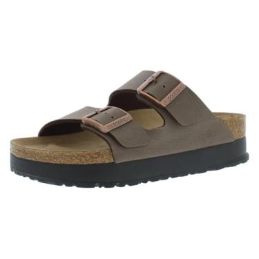 Imagem de Birkenstock Sandália feminina Papillio Arizona plataforma vegana, Mocha, 11-11.5 Narrow