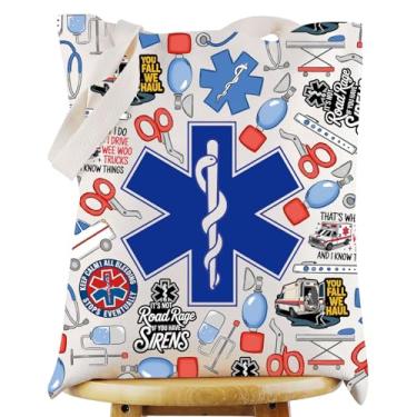 Imagem de WZMPA Sacola paramédica Ambulância Técnico Presente Médico Emergência Técnico Reutilizável Mercadoria EMT (YOU FALL WE HAUL-T)