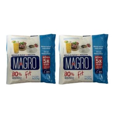 Imagem de Kit 2 Adoçante Açucar Light Magro 400g
