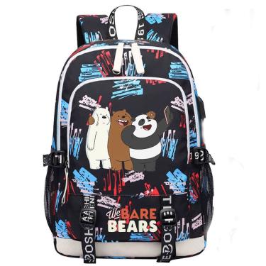 Imagem de Mochila escolar Wes Bares Bears Anime Schoolbag para crianças