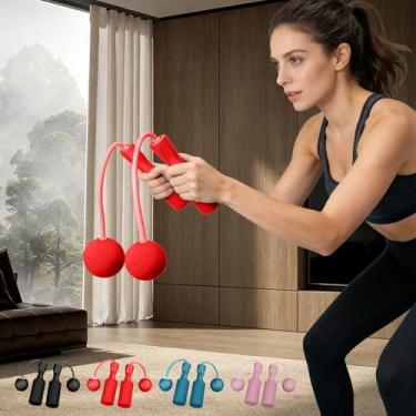 Imagem de Corda de pular sem fio para fitness – Corda de pular sem corda com bola de espuma, design sem emaranhados