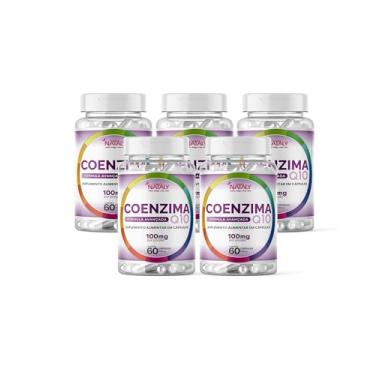 Imagem de Kit Com 5 COQ-10 - Coenzima Q10 (Ubiquinona) 100mg Por Porção 60 Capsulas Nataly