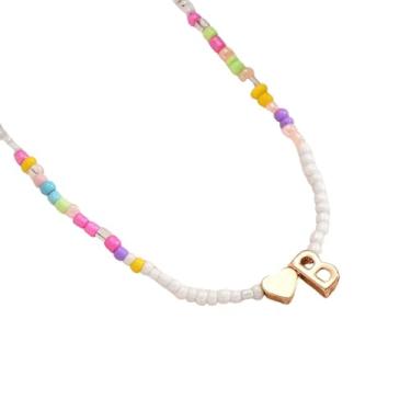 Imagem de tincolia Colar clássico de 26 letras com pingente de tartaruga de alfabeto feminino acessórios de terno de clavícula presente de joias de festa-B