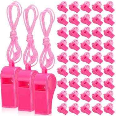 Imagem de Flutesan 48 apitos a granel com cordão esportivo alto e nítido apitos para treinadores de árbitros de emergência