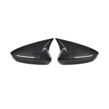 Imagem de Compatível com Mazda 3 Axela 2019 2020 2021 2022 2023 Adesivo de carro Retrovisor Tampa do espelho lateral Tampa da asa Tampa externa da caixa da porta Guarnição de carbono(Gloss Black)