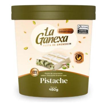 Imagem de Pasta De Amendoim Chocolate Branco Pistache La Ganexa 450 G