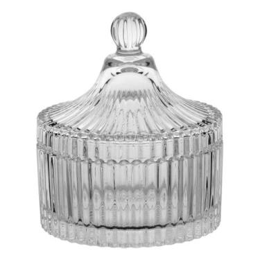 Imagem de Potiche Minie Home&Co 12x10x10cm Vidro Transparente Enfeite Decoração 