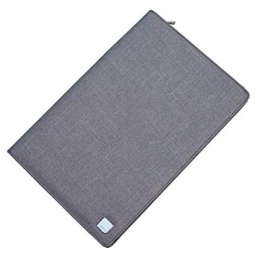 Imagem de Estojo cinza para caneta-tinteiro com 40 compartimentos de grande capacidade, impermeável, suporte para canetas, bolsa de exibição da KACO