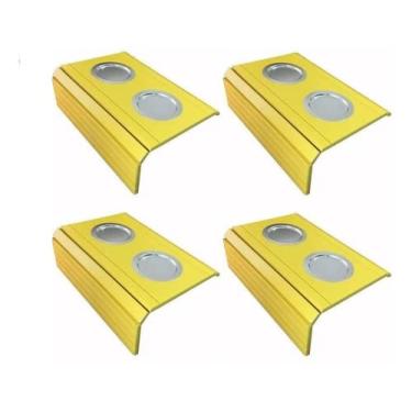 Imagem de Kit 04 Esteira Decorativa Laqueada Sofá Alumínio Amarelo