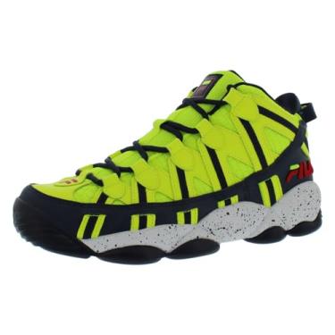 Imagem de Fila Men's Stackhouse Spaghetti Basketball Sneakers Safety Yellow/Navy/White 9.5