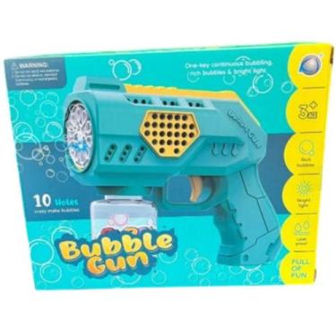 Imagem de Lançador de Sabão Bolha_Bubble Gun - Cor Verde + (4 Pilhas) - SMACTUDO