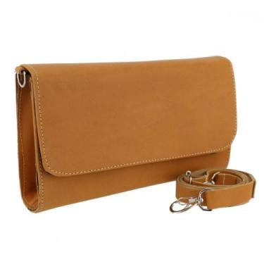 Imagem de Bolsa De Mão Feminina Couro Legítimo Baú Alça Transversal Removivel Ca