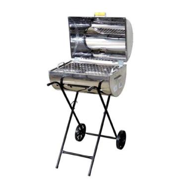 Imagem de Churrasqueira Master Grill Inox Grelha E Carrinho 94X38X30Cm - OURO MI