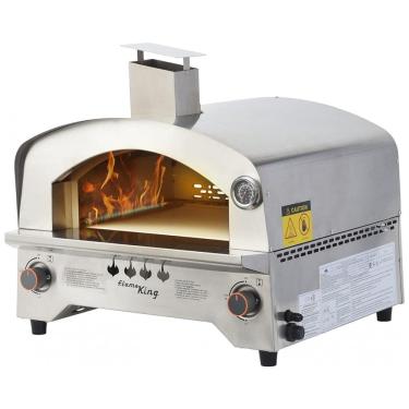 Imagem de Forno de Pizza a Gás Portátil Aço Inoxidável, Flame King, Prata