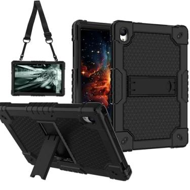 Imagem de Capa Hybird Deomoil para Urao C107/Jeazans OC101/C107 10,1 polegadas compatível com crianças com suporte para HiGrace C107/ZOFYWNAS C107/Freeski C107/Pswarfd Tablet de 10,1 polegadas (preto)