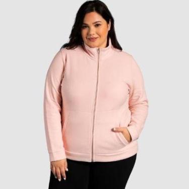 Imagem de Jaqueta Feminina Plus Size em Poliéster com Zíper e Bolsos Laterais-Feminino