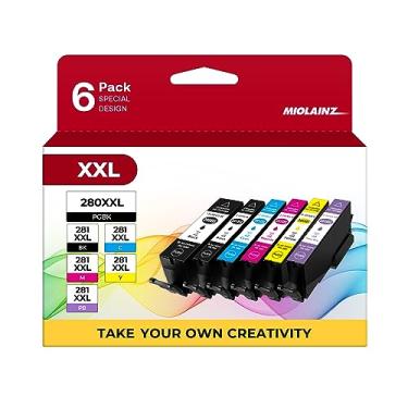 Imagem de Cartuchos de tinta de substituição PGI-280XXL/CLI-281XXL, compatível com cartuchos de tinta Canon 280 281, use para Canon Pixma TS8120 TS9120 TS8220 TS8320 TS8300 TS8322 TS9100, pacote econômico