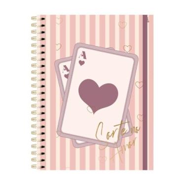 Imagem de Caderno Universitário Perfume Doce Romance - 10 Matérias 160 Folhas Animativa Papelaria Premium (Carta)