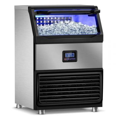 Imagem de Máquina de Gelo Comercial RAPSUAR 159 kg/24h Capacidade 34 kg Bin Armazenamento 108 Cubos 8min Compressor 750W 110V