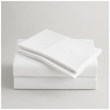Imagem de Conjunto de Lençóis de Percal com Elástico, Tamanho Queen, Material 100% Algodão Pima Peruano com Fbra Extralonga Premium, Peru Pima