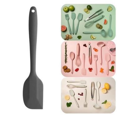 Imagem de Espátula Reta Culinária Silicone Confeitar Bolo Utensilio De Cozinha -