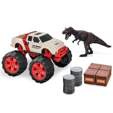 Imagem de Carrinho e Figura - Dino Runners - Pick-Up com Dinossauro - Usual Brin