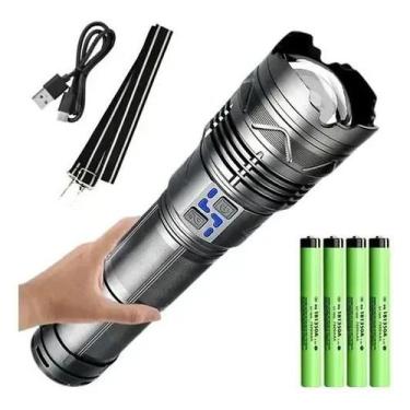 Imagem de Lanterna Ultra Led Tática Laser Recarregável C/zoom 5000m - Vantys