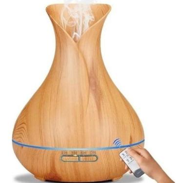 Imagem de Difusor De Óleos Essenciais Umidificador Vaso 400Ml Controle