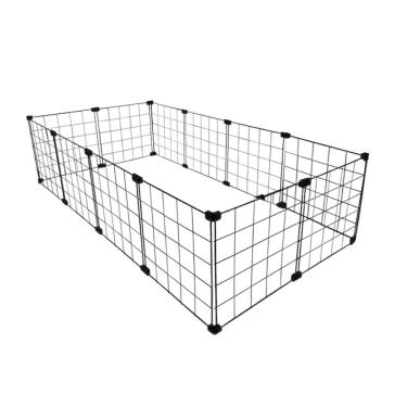 Imagem de Cercado para Porquinho da Índia 60x120x30cm Aramado Simples Preto