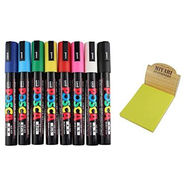 Imagem de Caneta marcadora Uni Posca, ponta média, 8 cores (PC-5M 8C)
