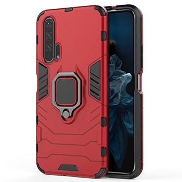 Imagem de YUNCHAO Caixa de telefone Case de proteção à prova de choque PC + TPU com suporte de anel magnético para a Huawei Honor 20 Pro capa para celular