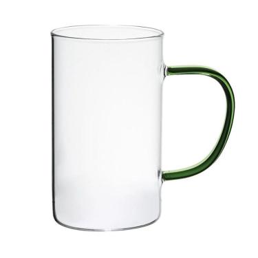 Imagem de Caneca Vidro Boro Com Alça Verde 300 Ml Mimo Style Tc22133